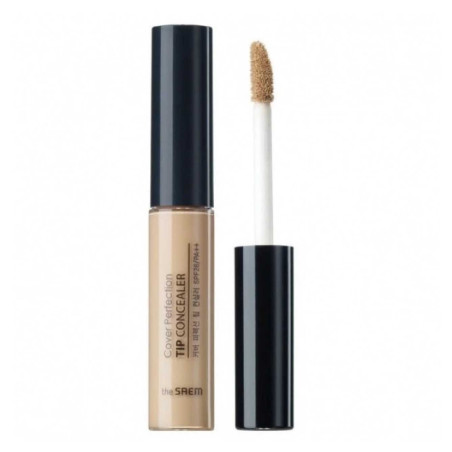 Рідкий консилер The Saem Cover Perfection Tip Concealer #1,5 Natural Beige 6,5g — зволожувальний, з мінеральними фільтрами