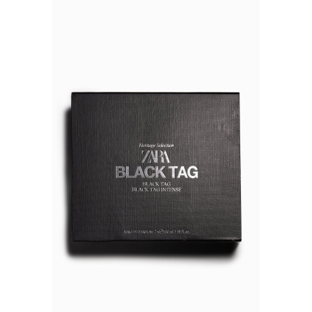 Zara BLACK TAG INTENSE100ml — пряний аромат, ноти кардамону та рожевого перцю, базові ноти ветиверу — упаковка