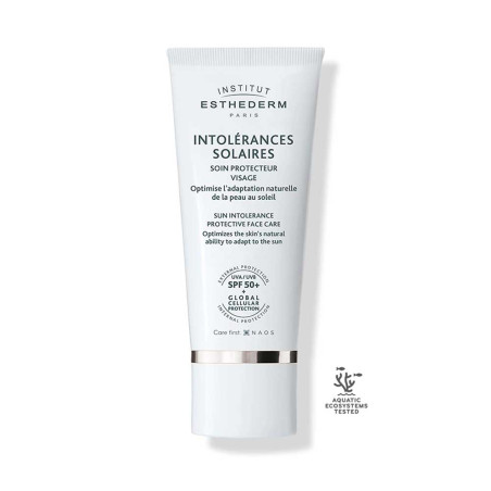 Крем для обличчя Institut Esthederm Intolerance SPF50 50 мл, при сонячній непереносимості, для обличчя, світлий, вигляд товару