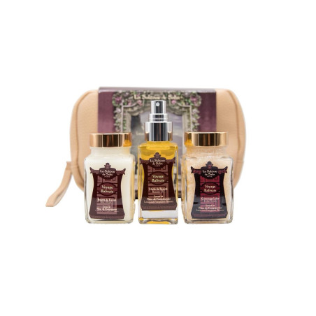 Набір догляду за тілом La Sultane De Saba Trousse Voyage Balinais Gift Set (олія 50мл, масло каріте 50мл, скраб 100мл) —