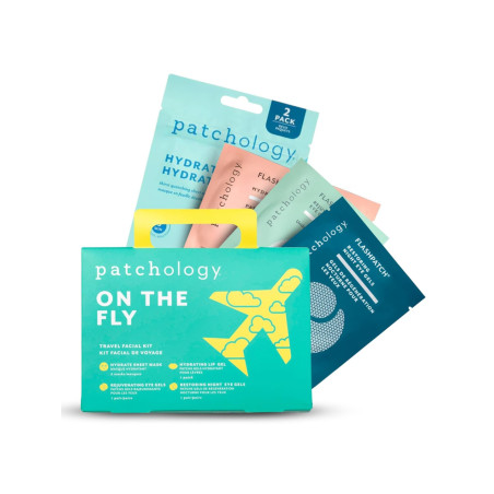 Набір для обличчя Patchology On The Fly Travel Facial Kit — гіалуронова кислота, система зволоження HydraSurge5™, миттєвий