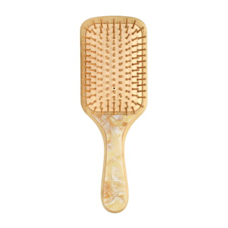 Бамбукова щітка для волосся EMI JAY Bamboo Paddle Brush in Chantilly — плавне ковзання по волоссю, збалансована форма, м'яка