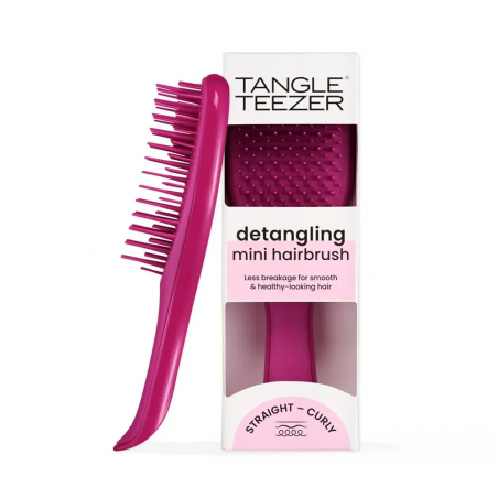 Щітка для волосся Tangle Teezer The Ultimate Detangler Mini Electric Raspberry — запобігання ламкості, масаж шкіри голови,