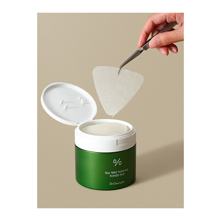 Пади тонізуючі Dr.Ceuracle Tea Tree Purifine Toner Pad 60 шт — делікатне очищення та зволоження, формула Double Clearing
