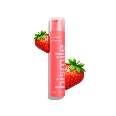 Зубна паста Hismile Strawberry Toothpaste 60g — ефективне очищення, захист від карієсу, здоров'я ясен, свіжість подиху —