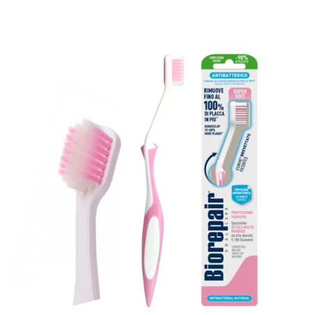 Biorepair Super Soft зубна щітка — бактеріостатичний захист, захист від подразнення, для чутливих зубів — вигляд товару