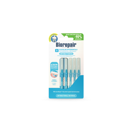 Biorepair Interdental Brushes ультратонка 0,6 мм 5 шт — інтердентальна щітка з гідроксиапатитом для очищення, ремінералізації