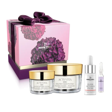 Monteil ActiVita Winterberry Christmas Box 2025 — різдвяний подарунковий набір з кремом, сироваткою, кремом під очі та