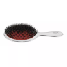 Щітка для волосся JANEKE CHROMIUM HAIR BRUSH CRSP23M XL срібло з чорним, натуральний ворс, преміальні матеріали — упаковка