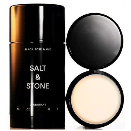 Натуральний дезодорант SALT STONE Natural Deodorant Black Rose Oud 75g — абсорбція вологи, глибоке зволоження, аромат чорної
