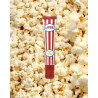 Блиск для губ LIPSS Popcorn Ceramides Peptides Lipper 8ml — рожевий з блискітками, солодкий попкорн, збільшення об'єму,