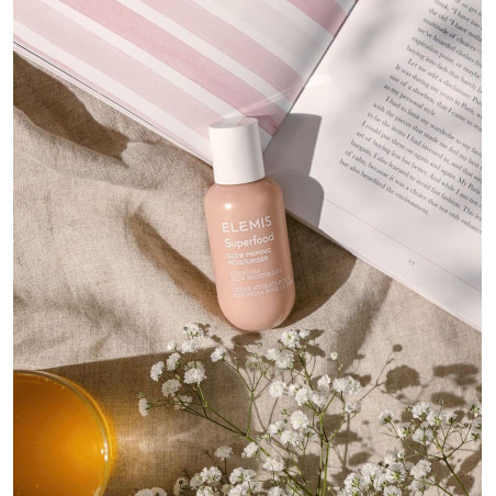 Зволожувальний праймер для сяйва шкіри ELEMIS Superfood Glow Priming 60ml — з комбучею, олією насіння зел. чаю, фермент.