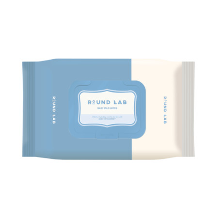 Серветки дитячі очищувальні вологі Round Lab Baby Mild Wet Wipes — для чутливої шкіри малюка, екстракт вівса, пантенол, ектоїн,
