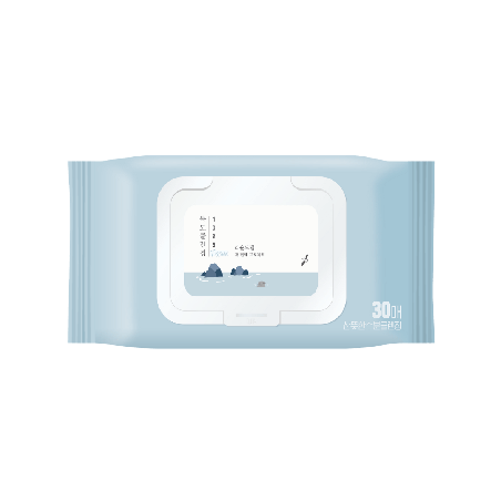 Очищувальні серветки з морською водою Round Lab 1025 Dokdo Cleansing Tissue 30 sheets — для чутливої шкіри, низький pH 4,5-6,