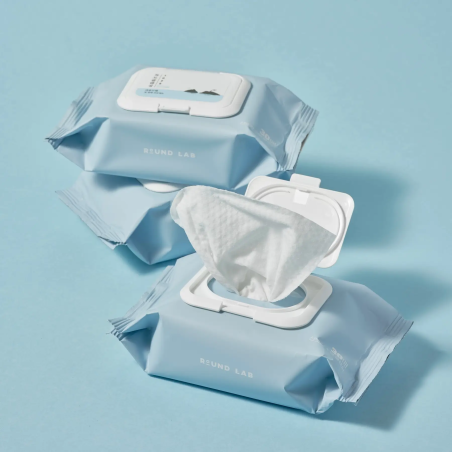 Очищувальні серветки з морською водою Round Lab 1025 Dokdo Cleansing Tissue 30 sheets — м'яке зняття макіяжу, глибоке