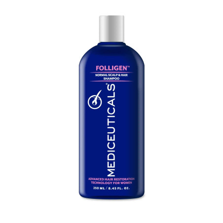 Шампунь для жінок Mediceuticals Folligen Shampoo проти випадіння для нормальної та жирної шкіри голови 250 мл — терапевтичний