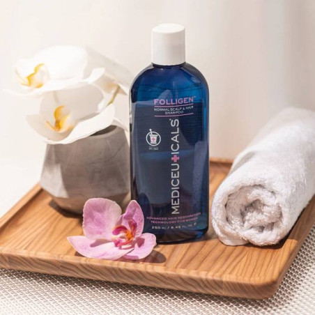 Шампунь для жінок Mediceuticals Folligen Shampoo проти випадіння для нормальної та жирної шкіри голови 250 мл — працює