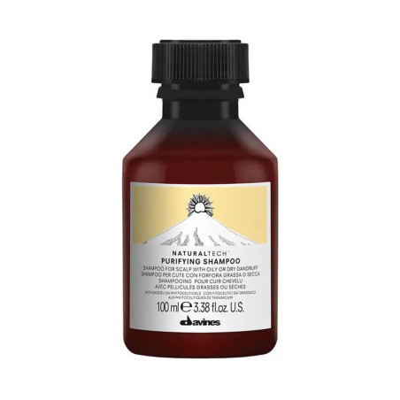 Шампунь Davines Naturaltech Purifying 100ml проти лупи, дисульфід селену, екстракт кульбаби — упаковка