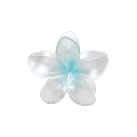 Заколка для волосся EMI JAY Super Bloom Clip in Aqua Pearl — прозора з голубим, біорозкладаний ацетат — упаковка
