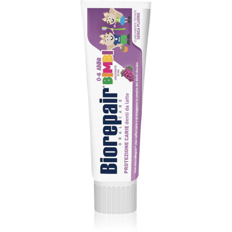 Зубна паста для дітей Biorepair Kids Milk Teeth 50ml — без фтору, рідка емаль, екстракт винограду, 0-6 років — текстура