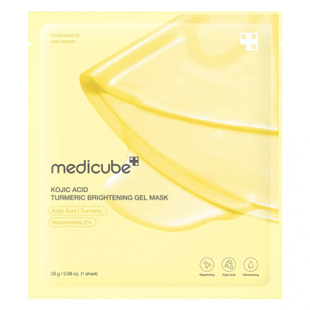 Medicube Kojic Acid Turmeric Brightening Gel Mask 28g — освітлення шкіри, усунення тьмяності, зменшення пігментації, для всіх