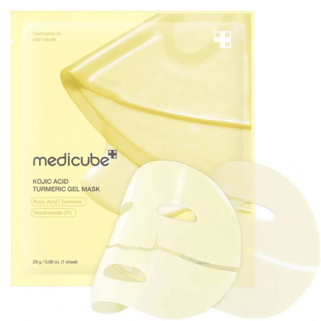 Medicube Kojic Acid Turmeric Brightening Gel Mask 28g — освітлення шкіри, усунення тьмяності, зменшення пігментації, для всіх