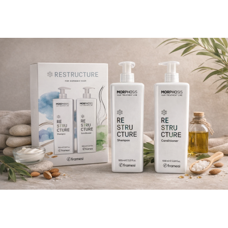 Framesi Kit Morphosis Family Pack Restructure 1000ml — шампунь + кондиціонер, глибоке відновлення пошкодженого волосся,