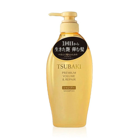 Шампунь TSUBAKI Premium Volume and Repair Shampoo 450ml — безсульфатний, для тонкого та пошкодженого волосся — упаковка