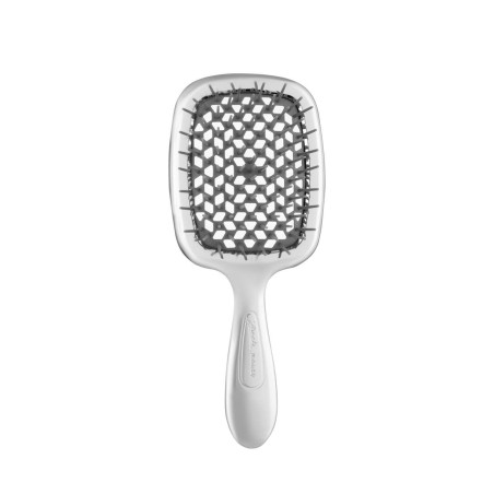 Щітка для волосся JANEKE SUPERBRUSH SMALL CRS 235 срібна з сірим, атравматичне розчісування, терморегуляція — фото