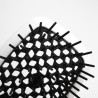 Щітка для волосся JANEKE SUPERBRUSH SMALL біла з чорним — антистатичний ефект, гнучкі зубці, дихаюча основа — текстура