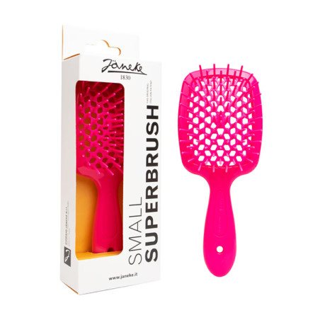 Щітка для волосся JANEKE SUPERBRUSH SMALL рубінова з фіолетовим — італійська технологія, бджолині стільники, делікатне