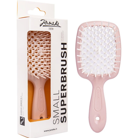 Щітка для волосся JANEKE SUPERBRUSH SMALL бежева — італійська технологія, бджолині стільники, делікатне розчісування — упаковка