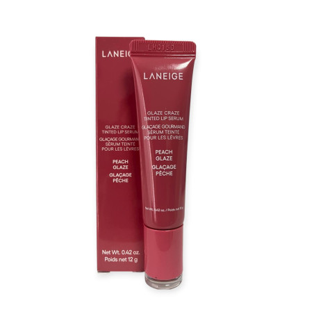 Тінт-сироватка для губ персиково-коралова LANEIGE Glaze Craze Tinted Lip Serum Peach Glaze 12g — інтелектуальне зволоження на