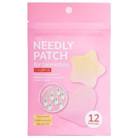 Патчі мікроголкові від прищів Needly Patch For Blemishes Colorful 12 шт — точковий догляд за проблемною шкірою, швидка доставка