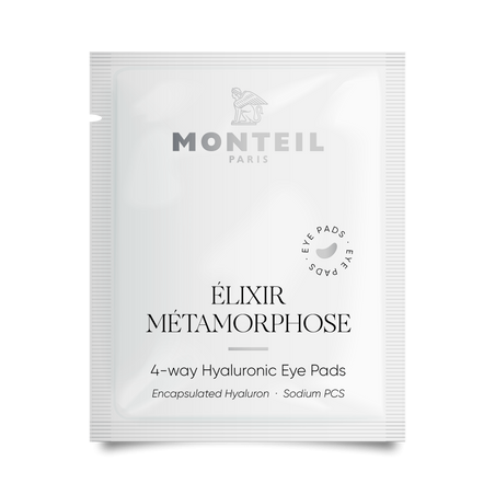 Патчі для очей Monteil Elixir Metamorphose Ultimate Glow Eye Pads з 4-кратним гіалуроном, ретинолом та керамідами 6*3 мл —