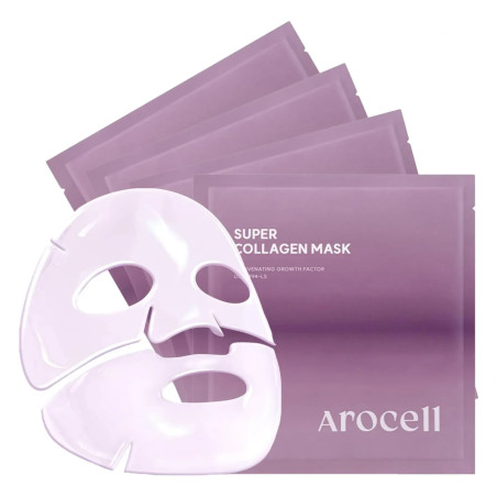 Маска гідрогелева Arocell Super Collagen Mask 43 г — з колагеном, пептидами та гіалуроном для ліфтингу та зволоження — вигляд