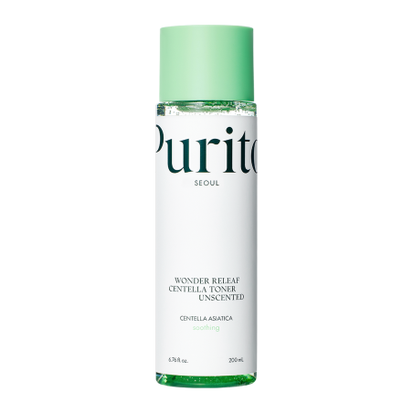 Purito Seoul Wonder Releaf Centella Toner 200ml — заспокійливий тонер для обличчя з центеллою, пантенолом та алантоїном, для