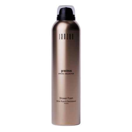 Піна для душу JANZEN Gracious Shower Foam White Rose Sandalwood 200 ml — ніжна кремова текстура, елегантний деревно-квітковий