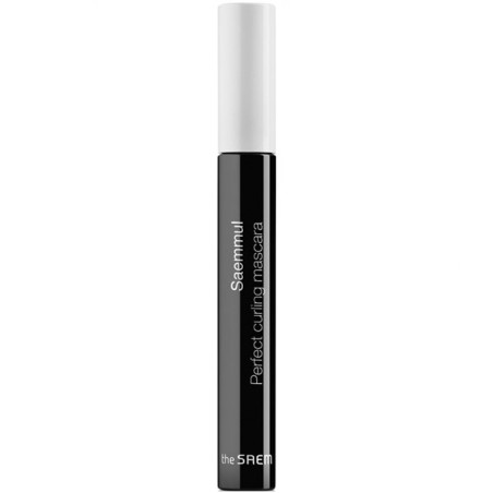 Туш для вій The Saem Perfect Curling Mascara 9ml — вигнута щіточка, стійке покриття, живлення вій — текстура