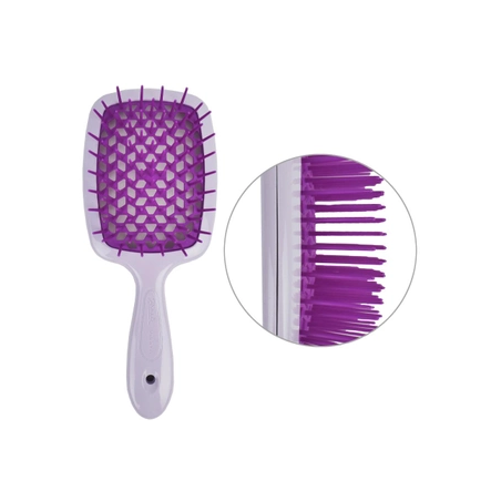 Щітка для волосся JANEKE SUPERBRUSH бузкова з фіолетовим — делікатний масаж голови, легке розплутування, не електризує, для