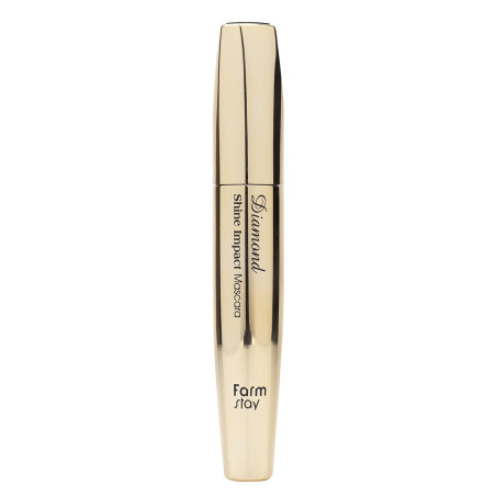 Ультрачорна водостійка туш з глянцевим ефектом Farmstay Diamond Shine Impact Mascara 12 g — глянцевий блиск, бджолиний віск,