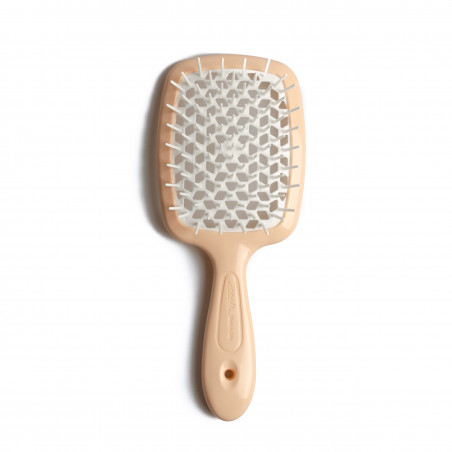 Щітка для волосся JANEKE SUPERBRUSH персикова з білим — делікатний масаж голови, легке розплутування, не електризує, для всіх
