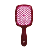 Щітка для волосся JANEKE SUPERBRUSH рубінова з фіолетовим — прискорення сушіння, масаж шкіри голови, термозахист — вигляд товару