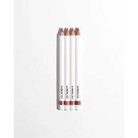Набір з 4-х високопігментованих олівців для губ Unico Lip Pencil Kit — пептиди, кокосовий емолент, 4 відтінки: Idol, Rose,
