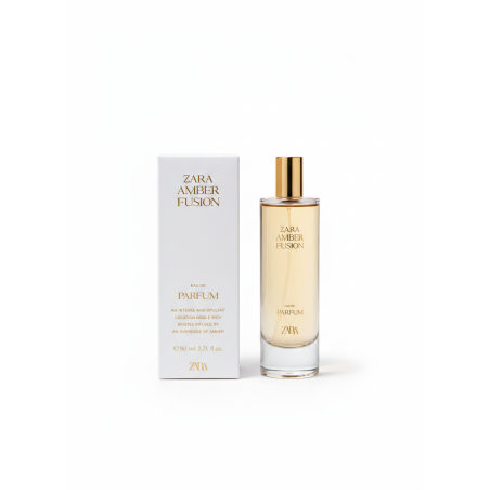 ZARA AMBER FUSION 80 ml — квітково-східний аромат з контрастами цитрусових, лілії та амбрових акордів, футуристичний стиль,