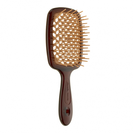 Щітка для волосся JANEKE SUPERBRUSH SMALL коричнева — прискорення сушіння, масаж шкіри голови, термозахист — вигляд товару