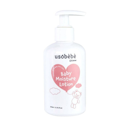 Лосьйон зволожувальний для тіла USOLAB Usobebe Baby Moisture Lotion 200 мл — з гліцерином, пантенолом та мигдалем, для сухої