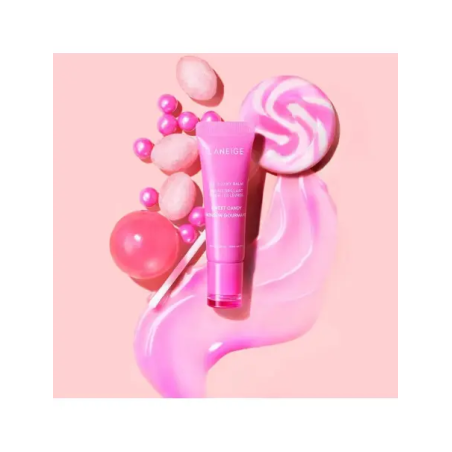 Зволожувальний блиск-бальзам для губ LANEIGE Lip Glowy Balm Sweet Candy 10g — текстура що тане, ефект скляної поверхні,