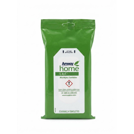 Очищувальні серветки Amway Home LOC Mini Wipes 24шт — компактне рішення для чистоти, не залишають розводів, екологічні — вигляд
