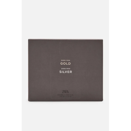 ZARA MAN SILVER + MAN GOLD 2*90ml — динамічний, чистий, зухвалий, солодкий, для активних чоловіків — текстура